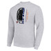 Свитшот Chicago Bears Starter Heather Gray Half Helmet Team Graphic Tri-Blend Fleece Pullover