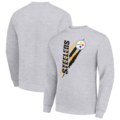Кофта Pittsburgh Steelers Starter Heather Gray Color Scratch Team Graphic Fleece