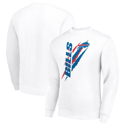 Свитшот Buffalo Bills Starter White Color Scratch Team Graphic Fleece Pullover