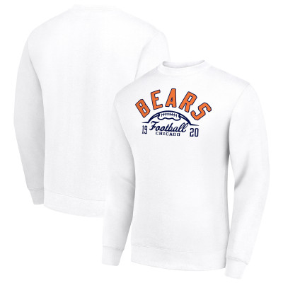 Свитшот Chicago Bears Starter White Half Ball Team Graphic Tri-Blend Fleece Pullover
