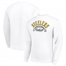 Кофта Pittsburgh Steelers Starter White Half Ball Team Graphic Tri-Blend Fleece