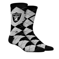Unisex Las Vegas Raiders Rock Em Socks Argyle Knitted Dress Socks