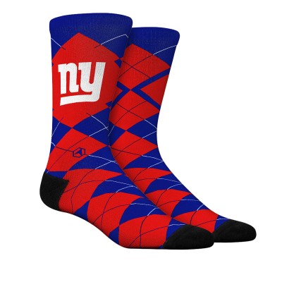 Unisex New York Giants Rock Em Socks Argyle Knitted Dress Socks