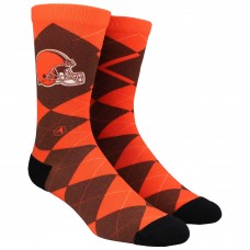 Unisex Cleveland Browns Rock Em Socks Argyle Knitted Dress Socks