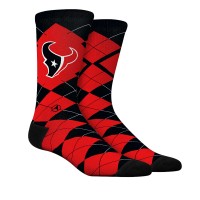 Unisex Houston Texans Rock Em Socks Argyle Knitted Dress Socks