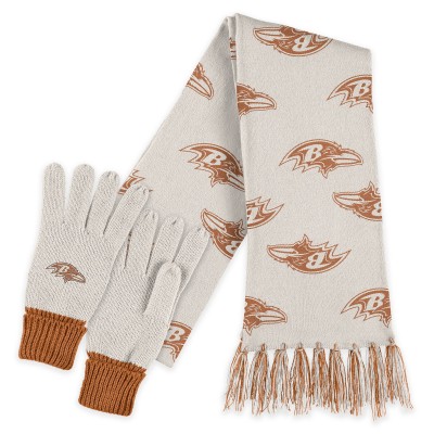 Baltimore Ravens WEAR by Erin Andrews Tonal Scarf and Gloves Set