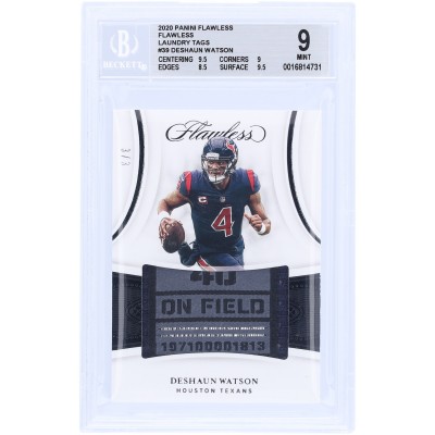 Deshaun Watson Houston Texans 2020 Panini Flawless Laundry Tag Relic #SSL-DWA #3/3 BGS Authenticated 9 Card - 9.5,9,8.5,9.5 Subgrades