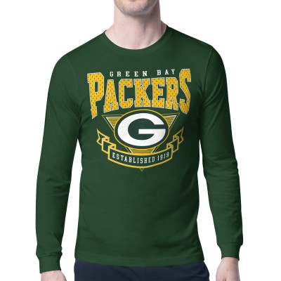 Футболка с длинным рукавом Green Bay Packers Starter Olive 80s Inspired Team Logo