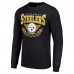 Pittsburgh Steelers Starter Black 80s Inspired Team Logo Long Sleeve T-Shirt