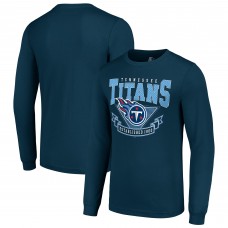Футболка с длинным рукавом Tennessee Titans Starter 80s Inspired Team Logo - Navy