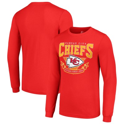 Футболка с длинным рукавом Kansas City Chiefs Starter 80s Inspired Team Logo - Red