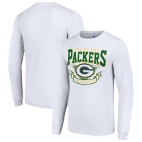 Футболка с длинным рукавом Green Bay Packers Starter White 80s Inspired Team Logo