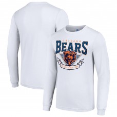 Футболка с длинным рукавом Chicago Bears Starter White 80s Inspired Team Logo