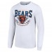 Футболка с длинным рукавом Chicago Bears Starter White 80s Inspired Team Logo