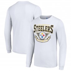 Pittsburgh Steelers Starter White 80s Inspired Team Logo Long Sleeve T-Shirt