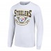 Pittsburgh Steelers Starter White 80s Inspired Team Logo Long Sleeve T-Shirt