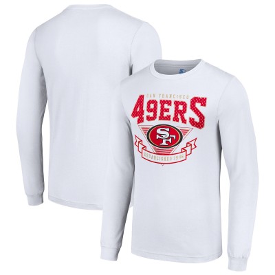 Футболка с длинным рукавом San Francisco 49ers Starter 80s Inspired Team Logo - White