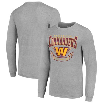 Футболка с длинным рукавом Washington Commanders Starter 80s Inspired Team Logo - Heather Gray