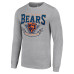 Футболка с длинным рукавом Chicago Bears Starter Heather Gray 80s Inspired Team Logo