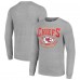 Футболка с длинным рукавом Kansas City Chiefs Starter 80s Inspired Team Logo - Heather Gray