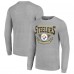 Pittsburgh Steelers Starter Heather Gray 80s Inspired Team Logo Long Sleeve T-Shirt