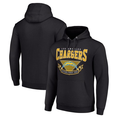 Los Angeles Chargers Starter Black ‘80s Inspired Pullover Hoodie