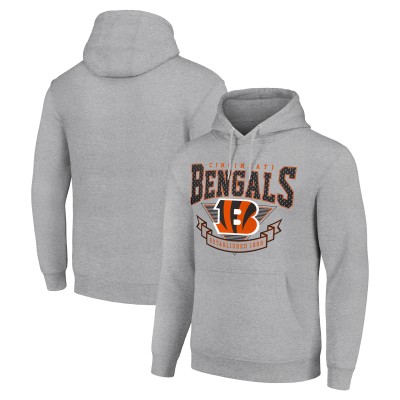 Cincinnati Bengals Starter Heather Gray ‘80s Inspired Pullover Hoodie
