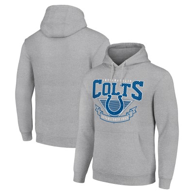 Indianapolis Colts Starter Heather Gray ‘80s Inspired Pullover Hoodie