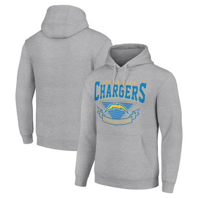 Los Angeles Chargers Starter Heather Gray ‘80s Inspired Pullover Hoodie