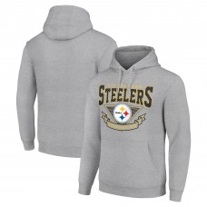 Pittsburgh Steelers Starter Heather Gray ‘80s Inspired Pullover Hoodie