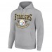 Pittsburgh Steelers Starter Heather Gray ‘80s Inspired Pullover Hoodie