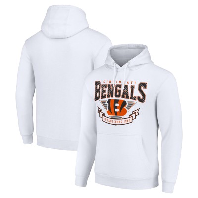 Cincinnati Bengals Starter White ‘80s Inspired Pullover Hoodie