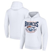 Denver Broncos Starter White ‘80s Inspired Pullover Hoodie