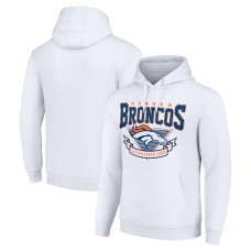 Denver Broncos Starter White ‘80s Inspired Pullover Hoodie