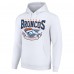 Denver Broncos Starter White ‘80s Inspired Pullover Hoodie