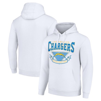 Los Angeles Chargers Starter White ‘80s Inspired Pullover Hoodie