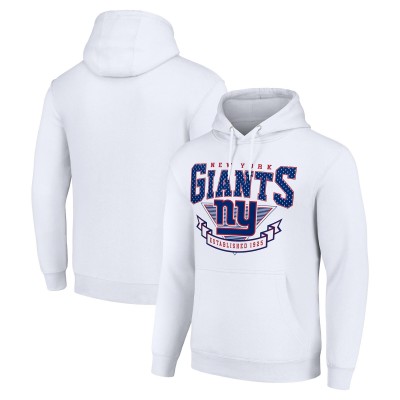 New York Giants Starter White ‘80s Inspired Pullover Hoodie