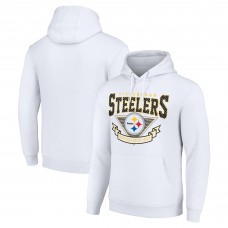Pittsburgh Steelers Starter White ‘80s Inspired Pullover Hoodie