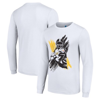 Pittsburgh Steelers Starter White Player X Logo Graphic Long Sleeve T-Shirt