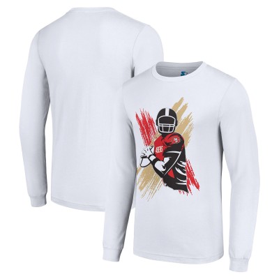 Футболка с длинным рукавом San Francisco 49ers Starter Player X Logo Graphic - White