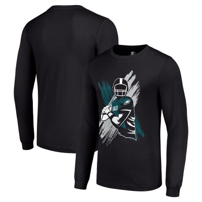 Футболка с длинным рукавом Philadelphia Eagles Starter Player X Logo Graphic - Black