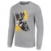 Pittsburgh Steelers Starter Heather Gray Player X Logo Graphic Long Sleeve T-Shirt