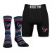 Houston Texans Rock Em Socks Primary Crew Socks & Boxer Briefs Combo Pack Houston Texans Rock Em Socks Primary Crew Socks & Boxer Briefs Combo Pack