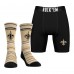 New Orleans Saints Rock Em Socks Primary Crew Socks & Boxer Briefs Combo Pack