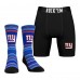 New York Giants Rock Em Socks Primary Crew Socks & Boxer Briefs Combo Pack