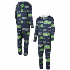 Seattle Seahawks Concepts Sport College Navy Roadway All Over Microfleece Full-Zip Union Suit Seattle Seahawks Concepts Sport College Navy Roadway All Over Microfleece Full-Zip Union Suit