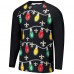 Футболка с длинным рукавом New Orleans Saints Concepts Sport Black Garland Knit Raglan and Pants Set