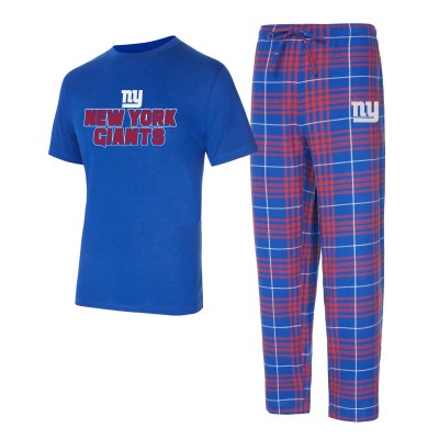 Пижама футболка и штаны New York Giants Concepts Sport Vector - Royal/Red