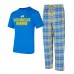 Los Angeles Rams Concepts Sport Vector Top & Flannel Pants Sleep Set - Royal/Gold