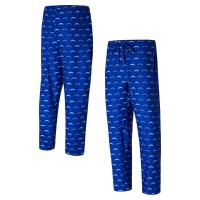 Los Angeles Chargers Concepts Sport Royal Record Allover Print Knit Pants